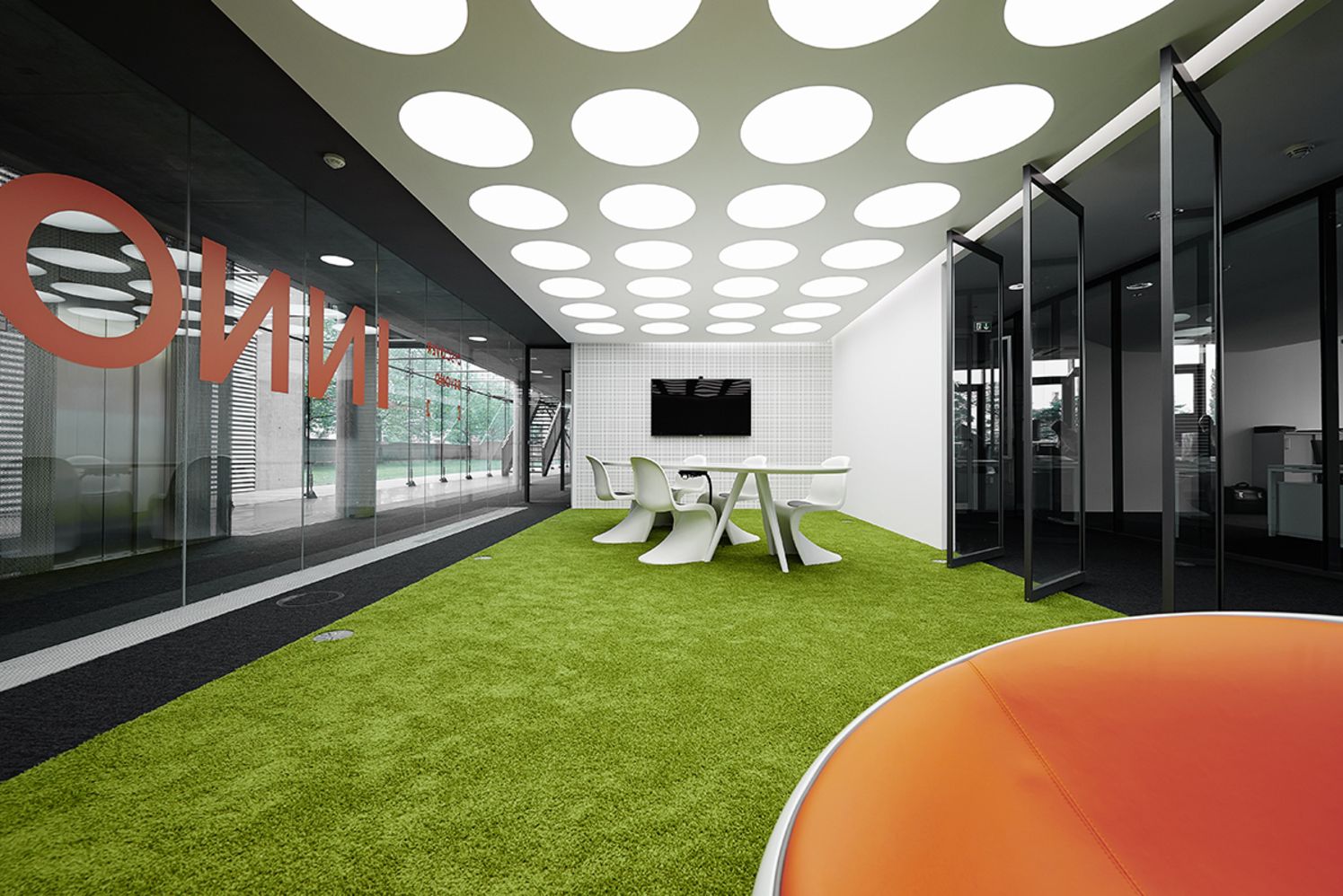 Fashionable modern office style with multiple design characters for different work zones (3)